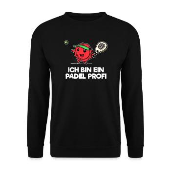 Sport Padel Statement Padel Game Player Racket - Unisex Sweatshirt - black - Front - Alina (178cm) & Michal (187cm)