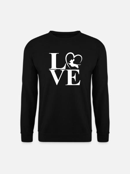 Dachshund Dackel Love Heart - Unisex Sweatshirt - black