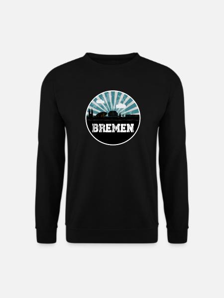 Bremen Skyline Blue Hour - Unisex Pullover - Schwarz