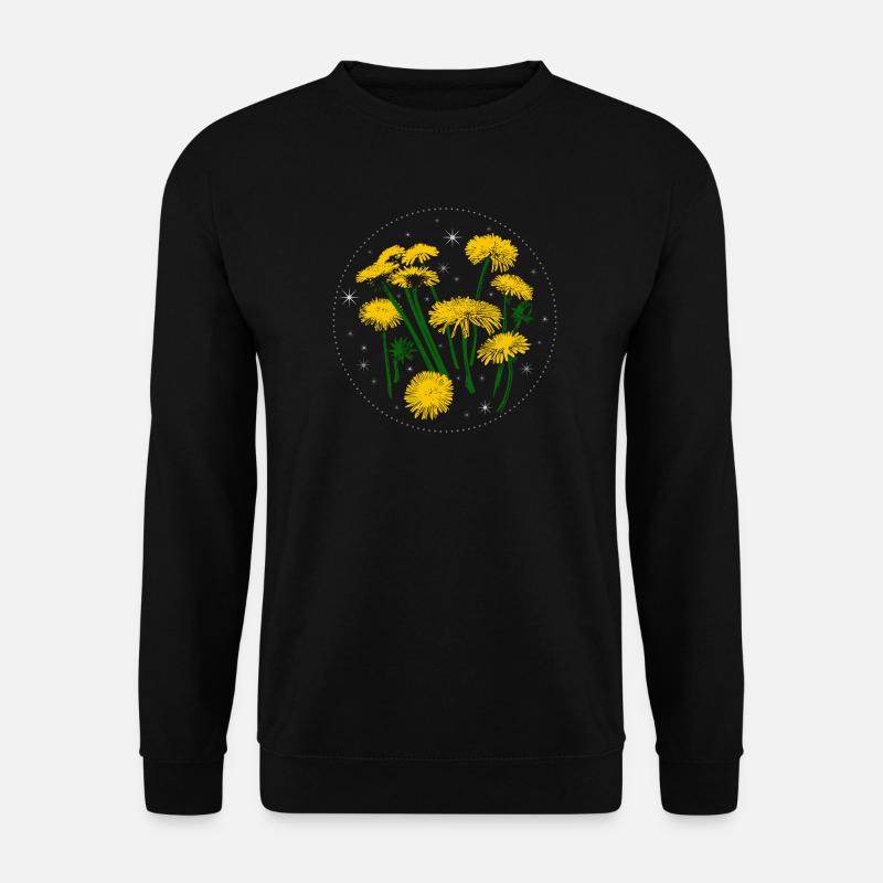 Löwenzahn Frühling Sternenhimmel - Unisex Pullover - Schwarz