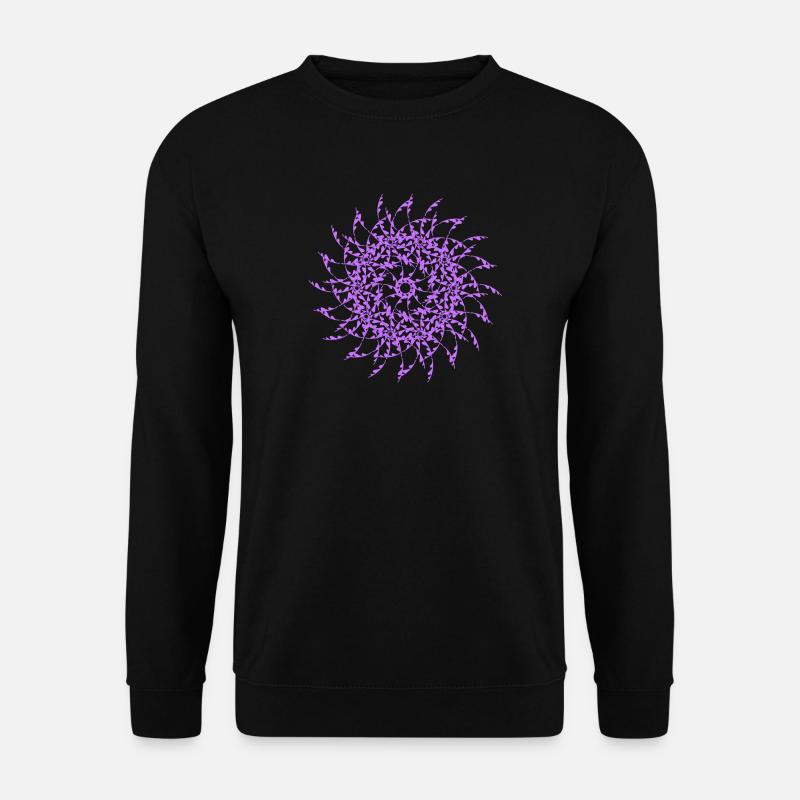 Random patterns rotated modif - Unisex Sweatshirt - black