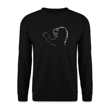 Contour métallique de la tête de lion - Sweat-shirt Unisexe - noir - Devant - Alina (178cm) & Michal (187cm)