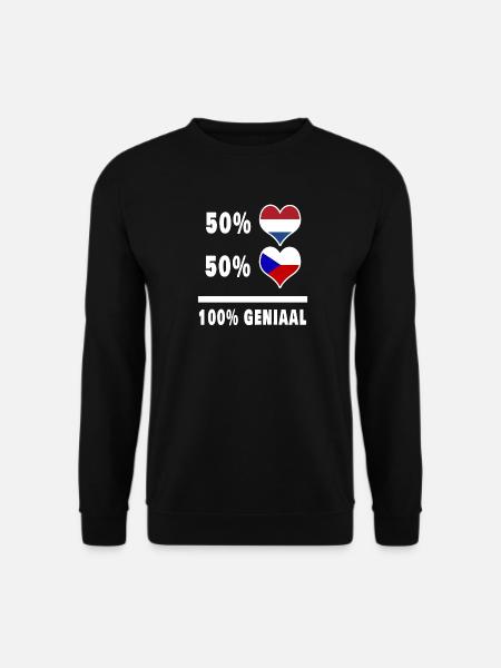 Tschechien und Niederlande 100% Genius Vl - Unisex Pullover - Schwarz