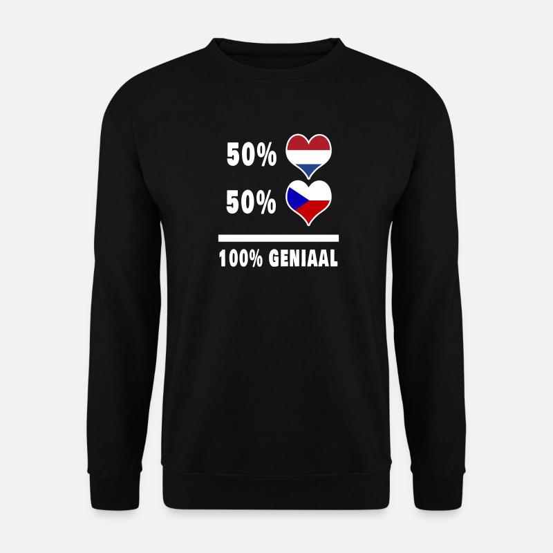 Tschechien und Niederlande 100% Genius Vl - Unisex Pullover - Schwarz