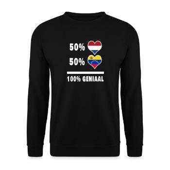 Venezuela et Pays-Bas Drapeau 100% Genius - Sweat-shirt Unisexe - noir - Devant - Alina (178cm) & Michal (187cm)