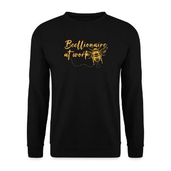 Beellionaire at Work - Unisex Sweatshirt - black - Front - Alina (178cm) & Michal (187cm)