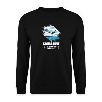 Scuba Diver Spearfishing Design - Unisex Sweatshirt - black - Front - Alina (178cm) & Michal (187cm)