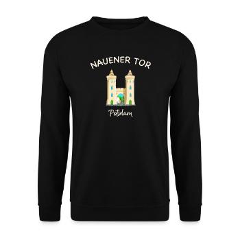 Potsdam, Nauener Tor, Brandenburg - Unisex Pullover - Schwarz - Vorne - Alina (178cm) & Michal (187cm)