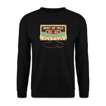 Best of 1963 60th birthday Awesome 60 years old - Unisex Sweatshirt - black - Front - Alina (178cm) & Michal (187cm)