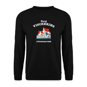 Lüdinghausen Burg Vischering, Münsterland - Unisex Pullover - Schwarz - Vorne - Alina (178cm) & Michal (187cm)