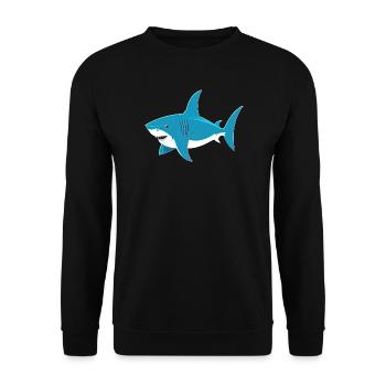 Shark - Unisex Sweatshirt - black - Front - Alina (178cm) & Michal (187cm)