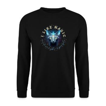 I Like Magic And Maybe 3 People - Unisex Pullover - Schwarz - Vorne - Alina (178cm) & Michal (187cm)