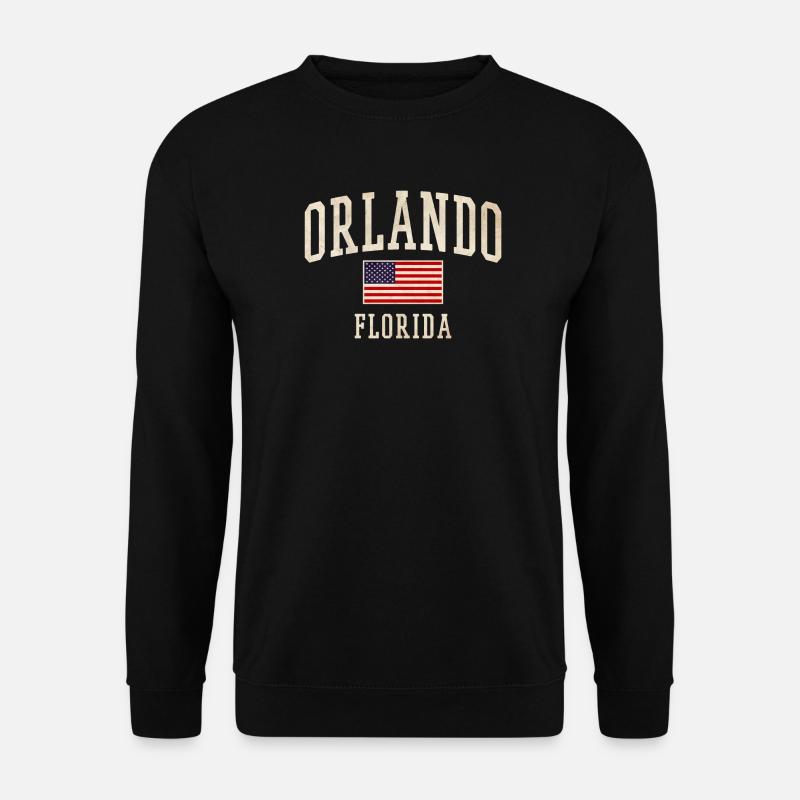 Design du drapeau vintage à Orlando, Floride, - Sweat-shirt Unisexe - noir