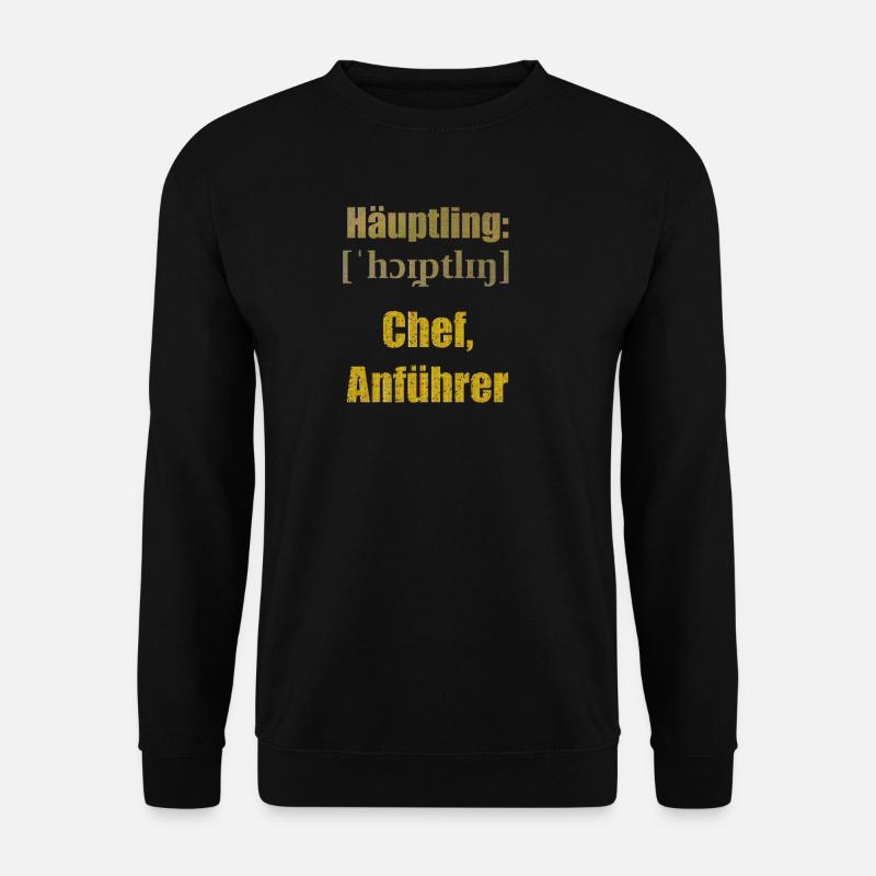 häuptling chef - Unisex Pullover - Schwarz