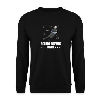 Scuba Diving Speerfischen Design - Unisex Pullover - Schwarz - Vorne - Alina (178cm) & Michal (187cm)