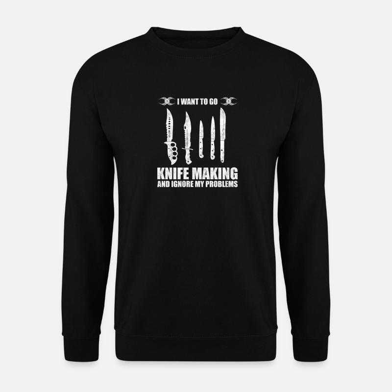 Messermacher Messer Design - Unisex Pullover - Schwarz
