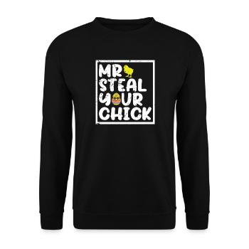 Mr Steal Your Chick - Unisex Sweatshirt - black - Front - Alina (178cm) & Michal (187cm)