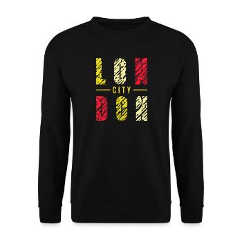 London - Unisex Sweatshirt - black - Front - Alina (178cm) & Michal (187cm)