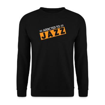 Addicted to Jazz - Unisex Sweatshirt - black - Front - Alina (178cm) & Michal (187cm)