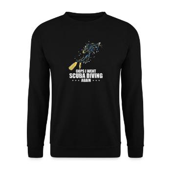 Scuba Diving Dive Design - Unisex Sweatshirt - black - Front - Alina (178cm) & Michal (187cm)