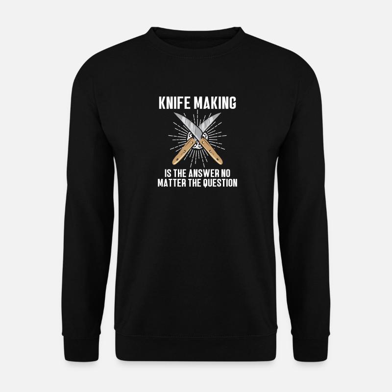 Knife Making Messerset Design - Unisex Pullover - Schwarz