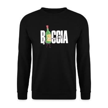 Bocciaspieler Bekleidung mit Boccia Kugeln Boccia - Unisex Pullover - Schwarz - Vorne - Alina (178cm) & Michal (187cm)