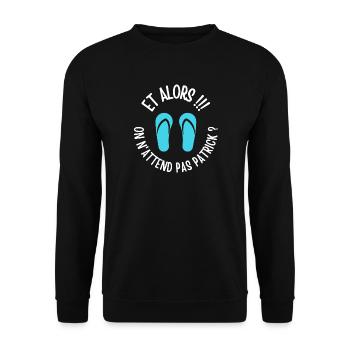 camping, fan de camping, film culte - Sweat-shirt Unisexe - noir - Devant - Alina (178cm) & Michal (187cm)