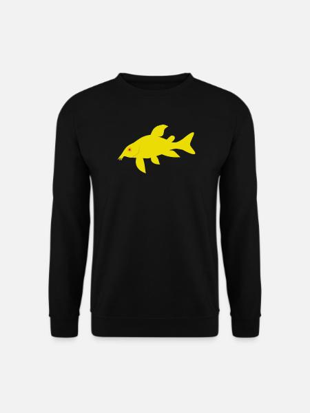 Rote und gelbe Panzerwelse - Unisex Pullover - Schwarz