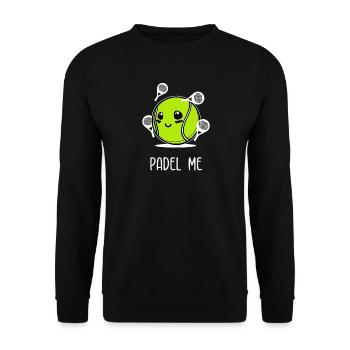 Bälle Statement Spieler Padel Tennis Schläger - Unisex Pullover - Schwarz - Vorne - Alina (178cm) & Michal (187cm)