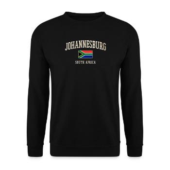 Johannesburg Südafrika Vintage - Unisex Pullover - Schwarz - Vorne - Alina (178cm) & Michal (187cm)