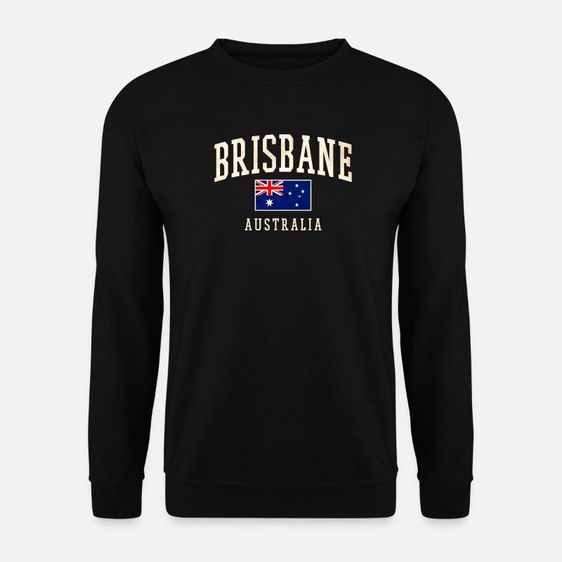 Brisbane Australien Vintage Flag Design - Unisex Pullover - Schwarz