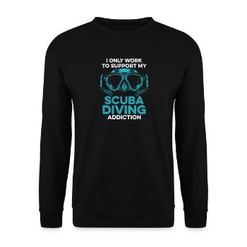 Scuba Diving Snorkeling Design - Unisex Sweatshirt - black - Front - Alina (178cm) & Michal (187cm)