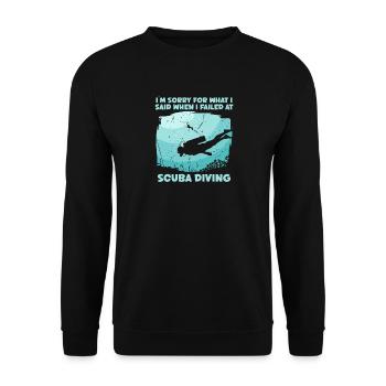 Scuba Diver Ocean Diver - Unisex Sweatshirt - black - Front - Alina (178cm) & Michal (187cm)
