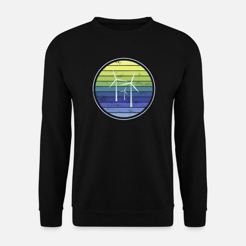 Windenergie Nachhaltigkeit - Unisex Pullover - Schwarz