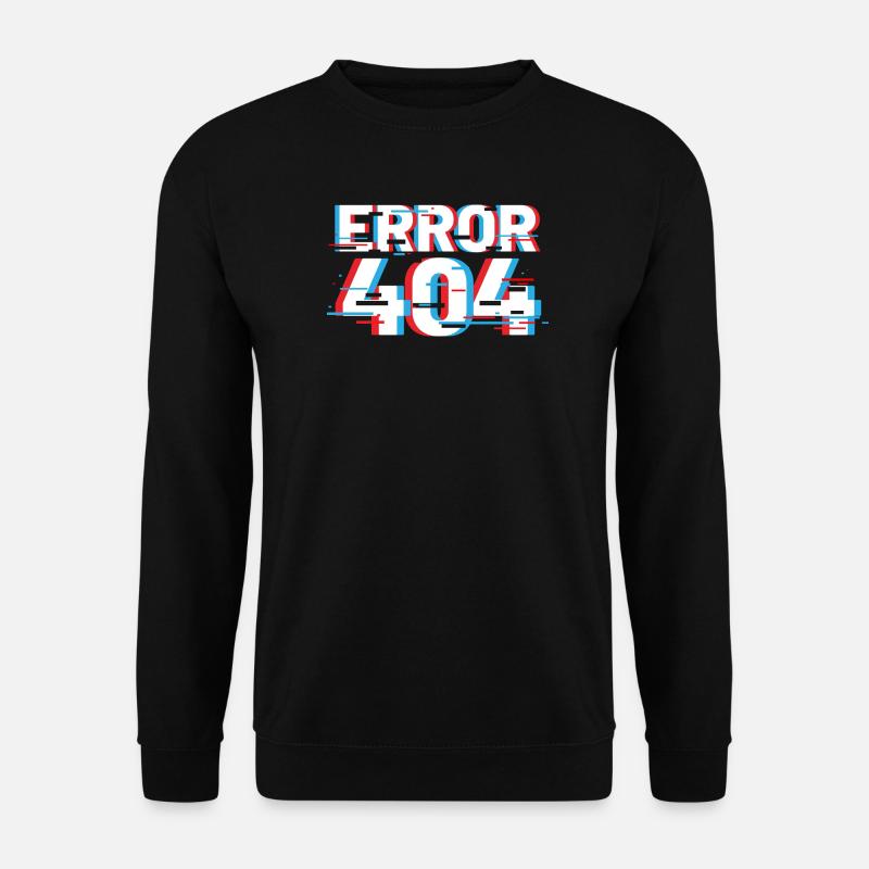 Error 404 Glitch - Unisex Sweatshirt - black