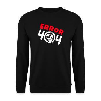 Error 404 Not Found - Unisex Sweatshirt - black - Front - Alina (178cm) & Michal (187cm)