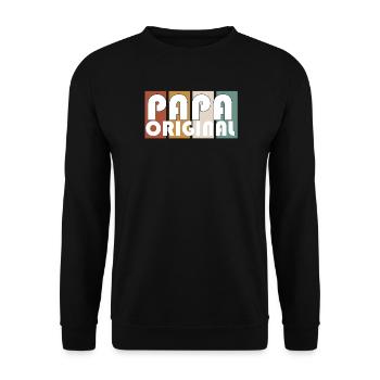 Original Dad - Unisex Sweatshirt - black - Front - Alina (178cm) & Michal (187cm)