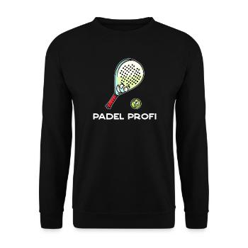 Sports Racket Balls Statement Padel Padel Game - Unisex Sweatshirt - black - Front - Alina (178cm) & Michal (187cm)