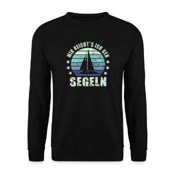 Segeln Segelboot - Unisex Pullover - Schwarz - Vorne - Alina (178cm) & Michal (187cm)