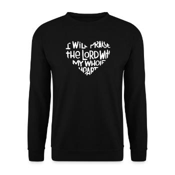 With my whole heart (dark) - Unisex Sweatshirt - black - Front - Alina (178cm) & Michal (187cm)