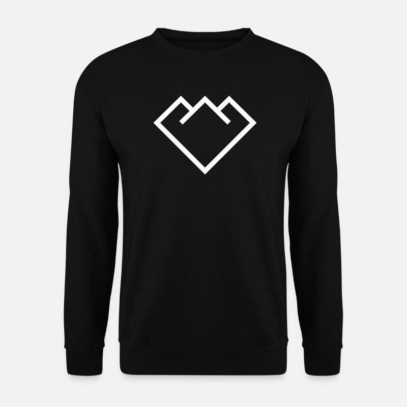 Berg weiß - Unisex Pullover - Schwarz