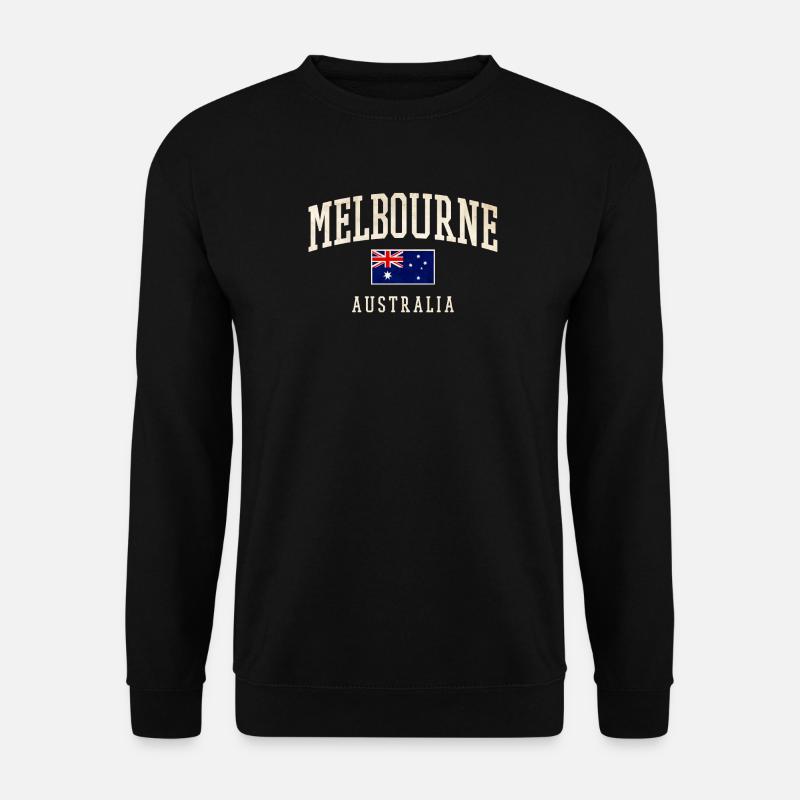 Melbourne Australien Design mit Flagge - Unisex Pullover - Schwarz