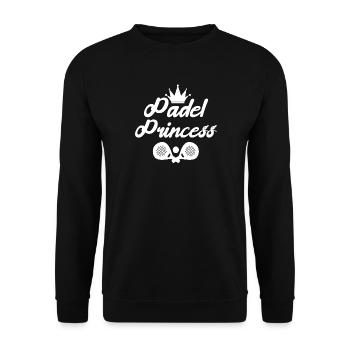 Spieler Padel Ball Racket Sportart Statement - Unisex Pullover - Schwarz - Vorne - Alina (178cm) & Michal (187cm)