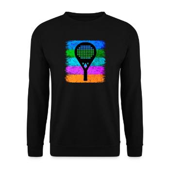 Padel Sport Racket Leisure Padel Game Fans - Unisex Sweatshirt - black - Front - Alina (178cm) & Michal (187cm)