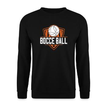 Bocce Spruch Bocce Ball mit Jack Bocci Game Bocce - Unisex Pullover - Schwarz - Vorne - Alina (178cm) & Michal (187cm)