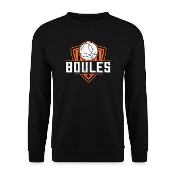 Boule boule boules pour bouler pétanque - Sweat-shirt Unisexe - noir - Devant - Alina (178cm) & Michal (187cm)