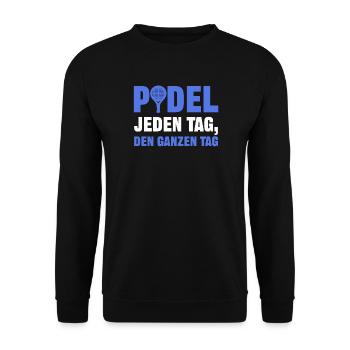Spieler Padel Tennis Statement Spieler Training - Unisex Pullover - Schwarz - Vorne - Alina (178cm) & Michal (187cm)