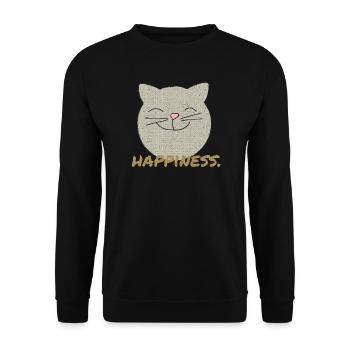 Bonheur de chat - Sweat-shirt Unisexe - noir - Devant - Alina (178cm) & Michal (187cm)