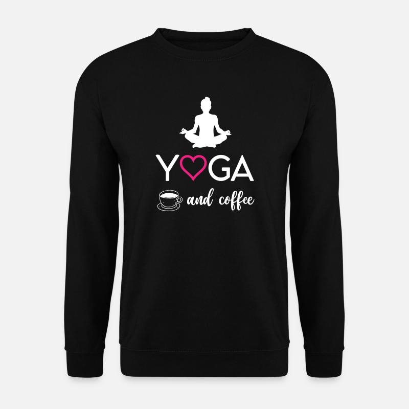 Yoga and Coffee - Unisex Sweatshirt - black