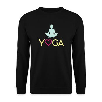 Yoga - Sweat-shirt Unisexe - noir - Devant - Alina (178cm) & Michal (187cm)